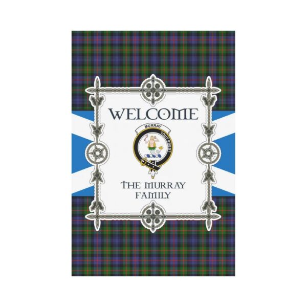 The Murray 2 Clan Garden Flag, Scottish Tartan The Murray 2 Clans Garden Flag New Style - Image 2