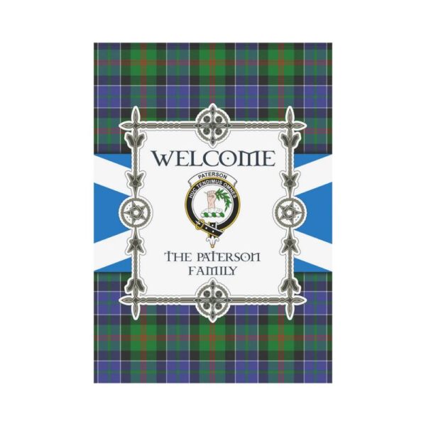 The Paterson Clan Garden Flag, Scottish Tartan The Paterson Clans Garden Flag New Style