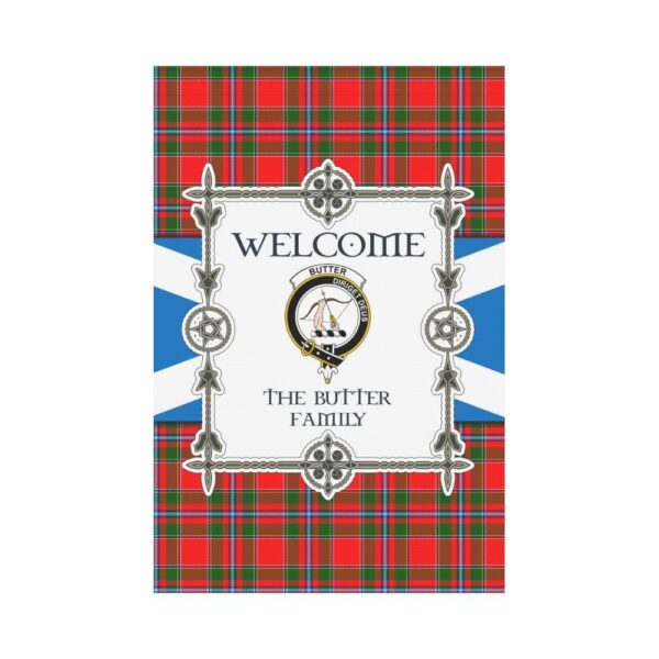 Butter Clan Garden Flag, Scottish Tartan Butter Clans Garden Flag New Style