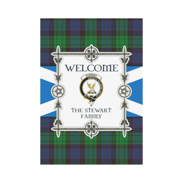 Stewart Clan Garden Flag, Scottish Tartan Stewart Clans Garden Flag New Style - Image 2