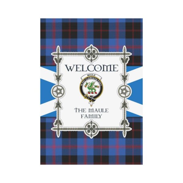 The Maule Clan Garden Flag, Scottish Tartan The Maule Clans Garden Flag New Style