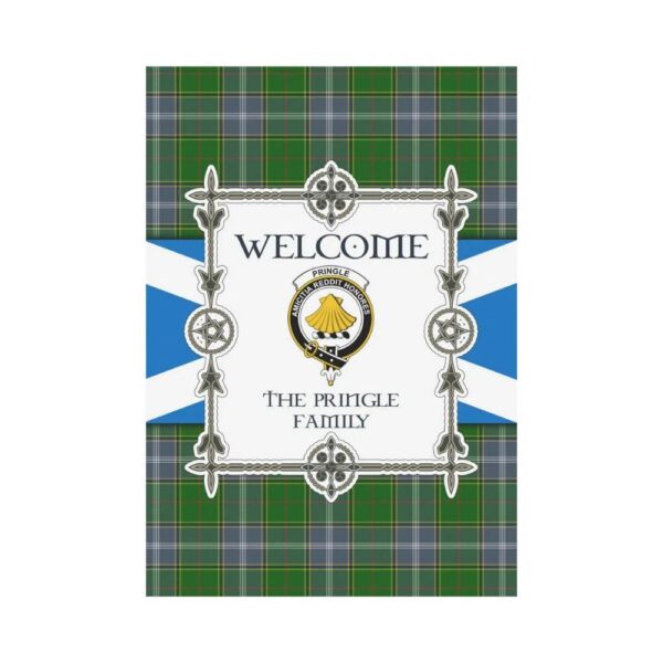 Pringle  Clan Garden Flag, Scottish Tartan Pringle  Clans Garden Flag New Style