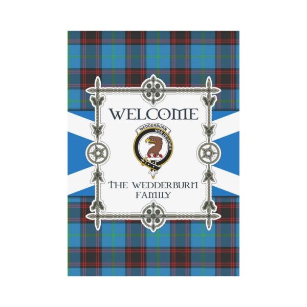 The Wedderburn Clan Garden Flag, Scottish Tartan The Wedderburn Clans Garden Flag New Style - Image 2