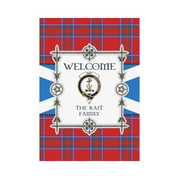 The Rait Clan Garden Flag, Scottish Tartan The Rait Clans Garden Flag New Style