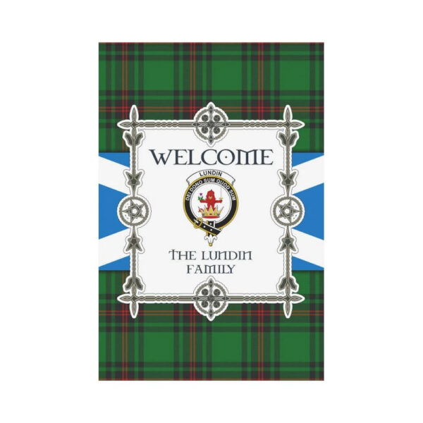 Lundin Clan Garden Flag, Scottish Tartan Lundin Clans Garden Flag New Style - Image 2