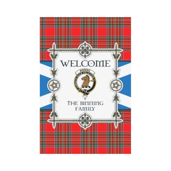 The Binning Clan Garden Flag, Scottish Tartan The Binning Clans Garden Flag New Style