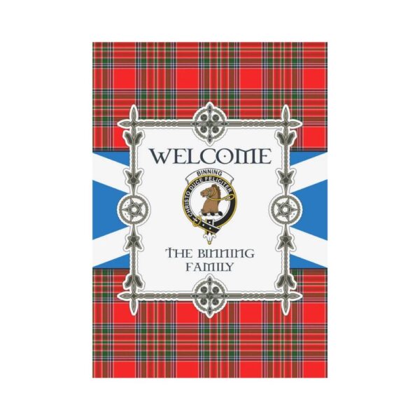 The Binning Clan Garden Flag, Scottish Tartan The Binning Clans Garden Flag New Style - Image 2