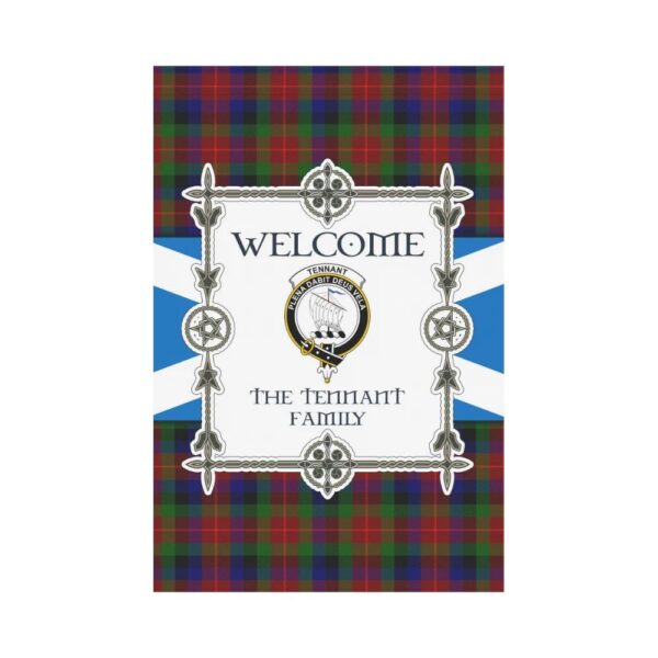 The Tennant Clan Garden Flag, Scottish Tartan The Tennant Clans Garden Flag New Style - Image 2