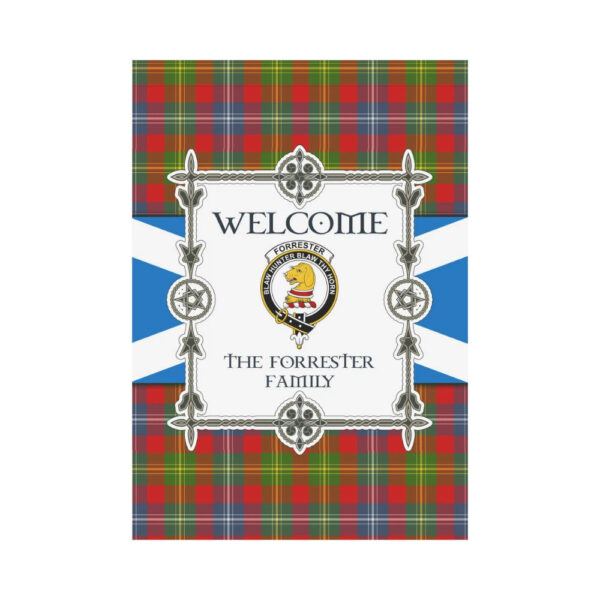 The Forrester Clan Garden Flag, Scottish Tartan The Forrester Clans Garden Flag New Style - Image 2