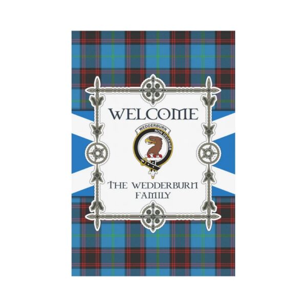 The Wedderburn Clan Garden Flag, Scottish Tartan The Wedderburn Clans Garden Flag New Style