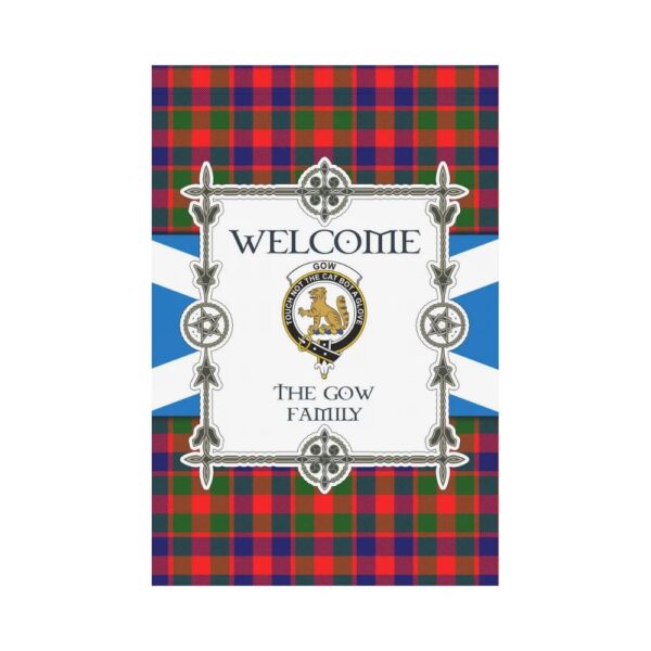 The Gow 2 Clan Garden Flag, Scottish Tartan The Gow 2 Clans Garden Flag New Style