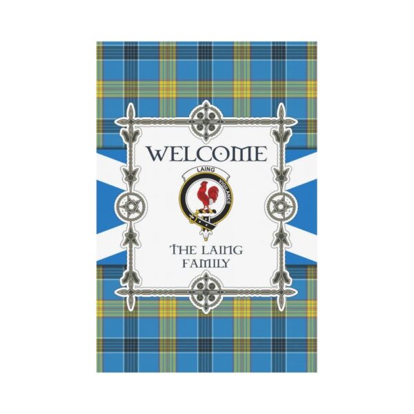 The Laing Clan Garden Flag, Scottish Tartan The Laing Clans Garden Flag New Style