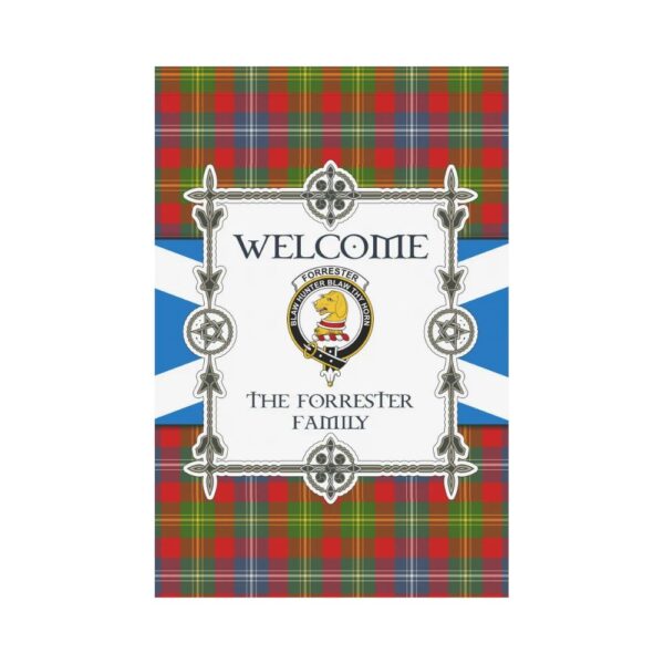 The Forrester Clan Garden Flag, Scottish Tartan The Forrester Clans Garden Flag New Style