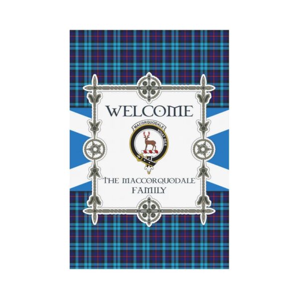 The Maccorquodale Clan Garden Flag, Scottish Tartan The Maccorquodale Clans Garden Flag New Style - Image 2