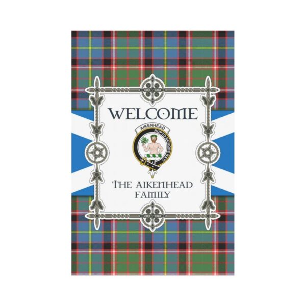 The Aikenhead Clan Garden Flag, Scottish Tartan The Aikenhead Clans Garden Flag New Style