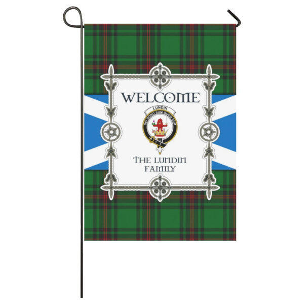 The Lundin Clan Garden Flag, Scottish Tartan The Lundin Clans Garden Flag New Style - Image 3