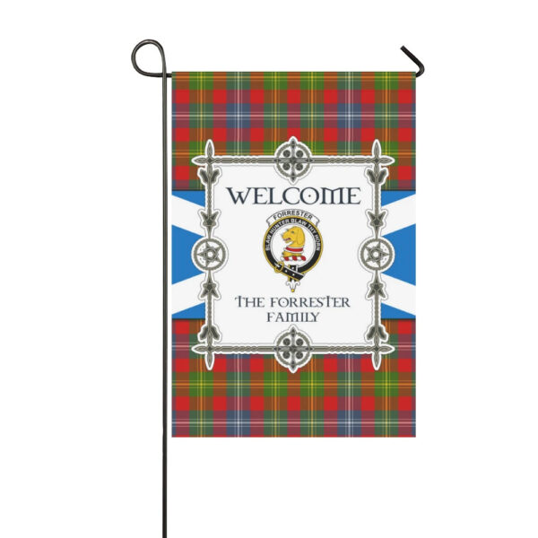 The Forrester Clan Garden Flag, Scottish Tartan The Forrester Clans Garden Flag New Style - Image 3