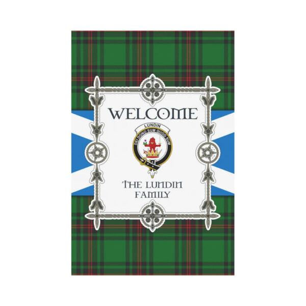 The Lundin Clan Garden Flag, Scottish Tartan The Lundin Clans Garden Flag New Style - Image 2