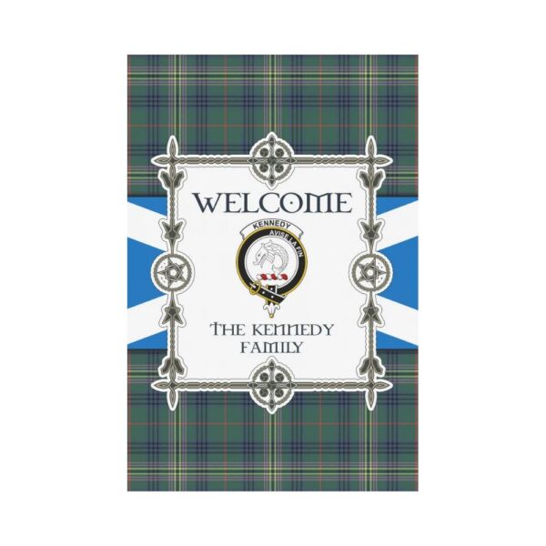 The Kennedy Clan Garden Flag, Scottish Tartan The Kennedy Clans Garden Flag New Style