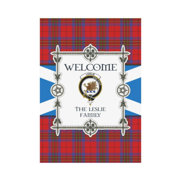 The Leslie Clan Garden Flag, Scottish Tartan The Leslie Clans Garden Flag New Style - Image 2