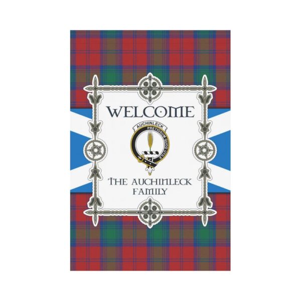 The Auchinleck Clan Garden Flag, Scottish Tartan The Auchinleck Clans Garden Flag New Style