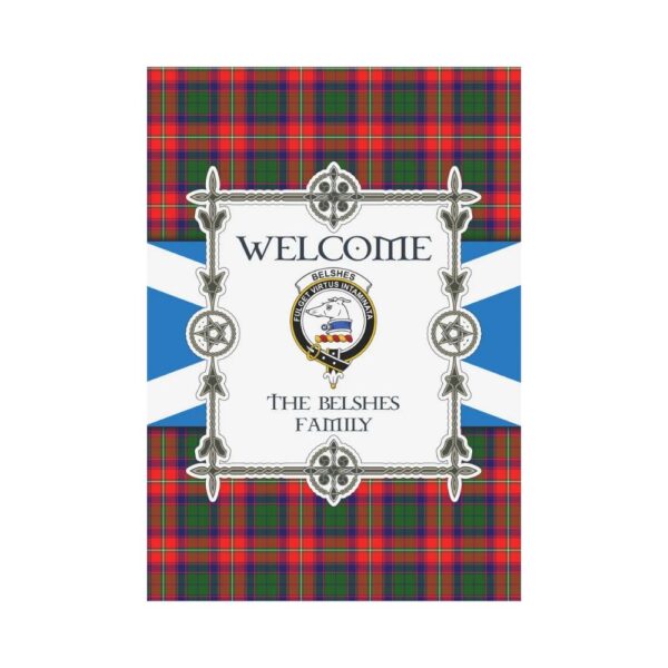 The Belshes Clan Garden Flag, Scottish Tartan The Belshes Clans Garden Flag New Style