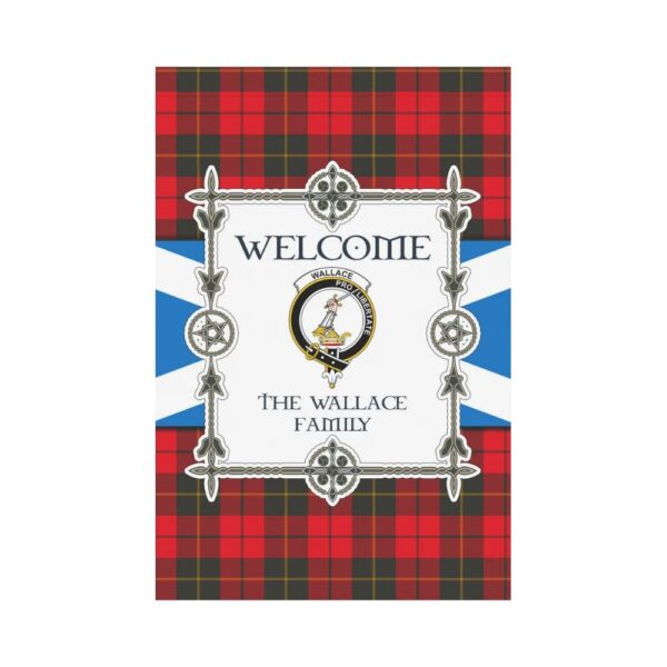 The Wallace Clan Garden Flag, Scottish Tartan The Wallace Clans Garden Flag New Style