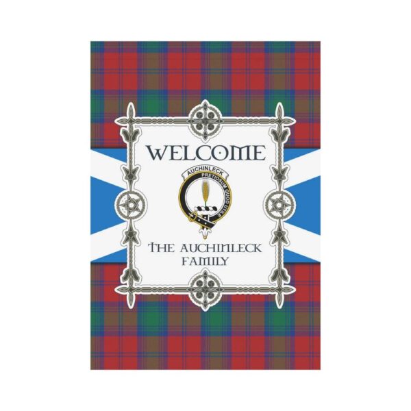 The Auchinleck Clan Garden Flag, Scottish Tartan The Auchinleck Clans Garden Flag New Style - Image 2