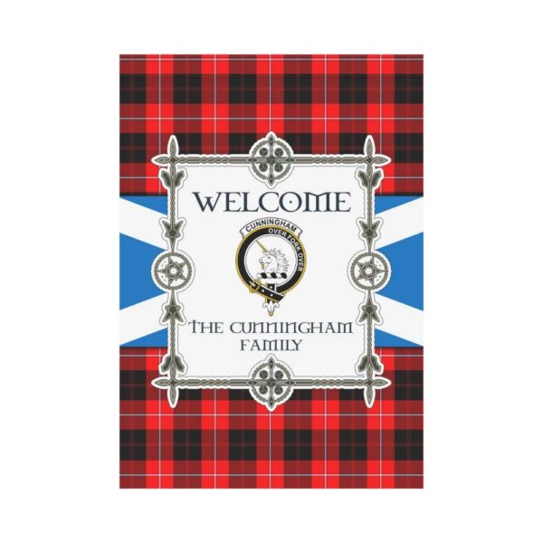 The Cunningham Clan Garden Flag, Scottish Tartan The Cunningham Clans Garden Flag New Style