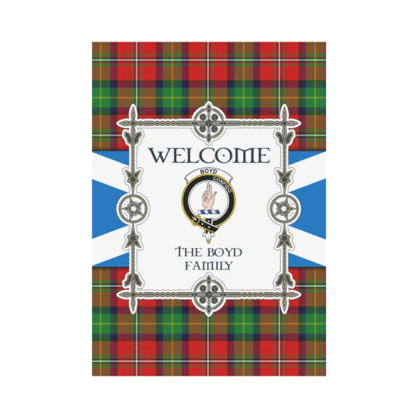 The Boyd  Clan Garden Flag, Scottish Tartan The Boyd  Clans Garden Flag New Style - Image 2