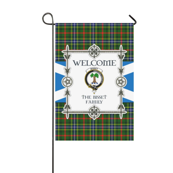 The Bisset Clan Garden Flag, Scottish Tartan The Bisset Clans Garden Flag New Style - Image 3