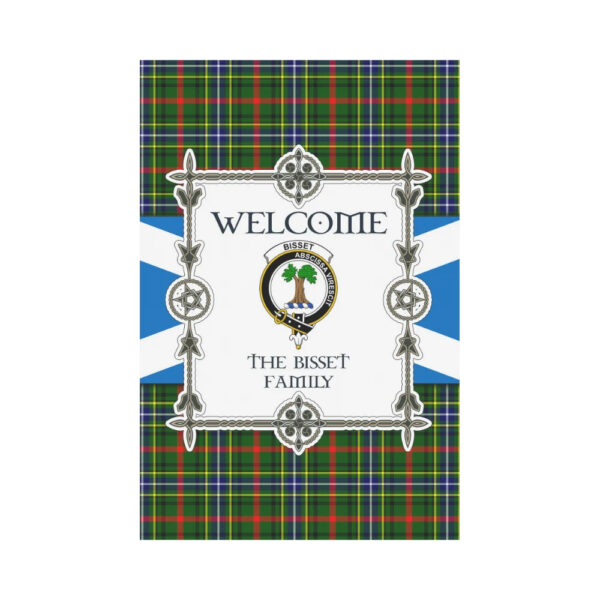 The Bisset Clan Garden Flag, Scottish Tartan The Bisset Clans Garden Flag New Style - Image 2