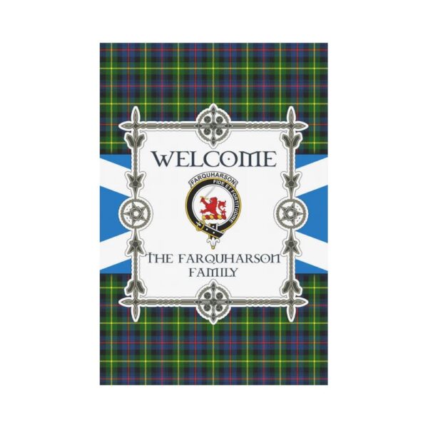 The Farquharson Clan Garden Flag, Scottish Tartan The Farquharson Clans Garden Flag New Style