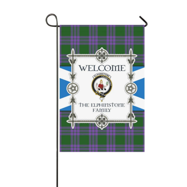 The Elphinstone Clan Garden Flag, Scottish Tartan The Elphinstone Clans Garden Flag New Style - Image 3