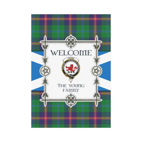 The Young Clan Garden Flag, Scottish Tartan The Young Clans Garden Flag New Style - Image 2