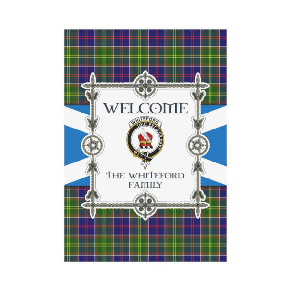 The Whiteford Clan Garden Flag, Scottish Tartan The Whiteford Clans Garden Flag New Style - Image 2