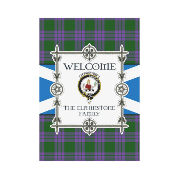 The Elphinstone Clan Garden Flag, Scottish Tartan The Elphinstone Clans Garden Flag New Style - Image 2