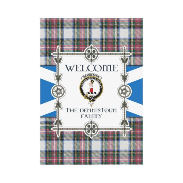 The Dennistoun Clan Garden Flag, Scottish Tartan The Dennistoun Clans Garden Flag New Style - Image 2