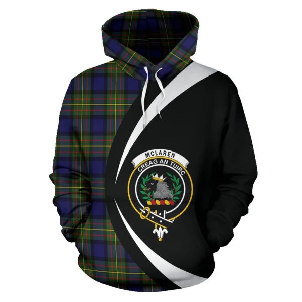 McLaren Modern Clan Hoodie, Scottish Tartan McLaren Modern Clans Hoodie Circle Style