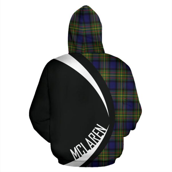 McLaren Modern Clan Hoodie, Scottish Tartan McLaren Modern Clans Hoodie Circle Style - Image 2