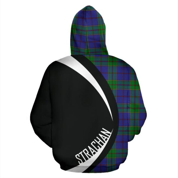 Strachan Clan Hoodie, Scottish Tartan Strachan Clans Hoodie Circle Style - Image 2