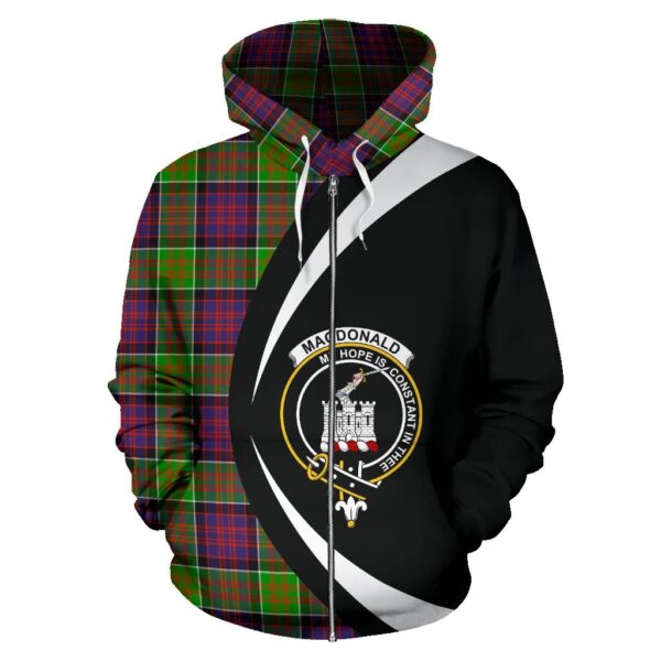 MacDonald Clan Hoodie, Scottish Tartan MacDonald Clans Hoodie Circle Style