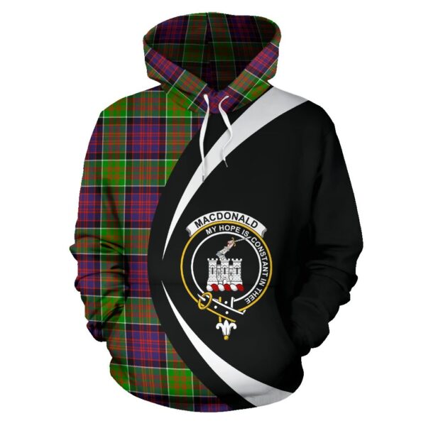 MacDonald Clan Hoodie, Scottish Tartan MacDonald Clans Hoodie Circle Style