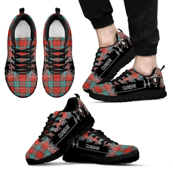 Dunbar Ancient Clan Sneaker, Scottish Tartan Dunbar Ancient Clans Sneaker Heartbeat Style - Image 2