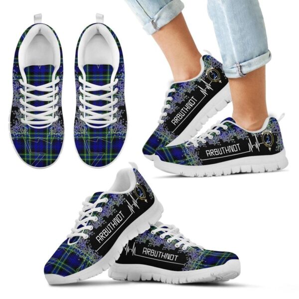 Arbuthnot Modern Clan Sneaker, Scottish Tartan Arbuthnot Modern Clans Sneaker Heartbeat Style - Image 5