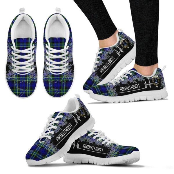 Arbuthnot Modern Clan Sneaker, Scottish Tartan Arbuthnot Modern Clans Sneaker Heartbeat Style - Image 3