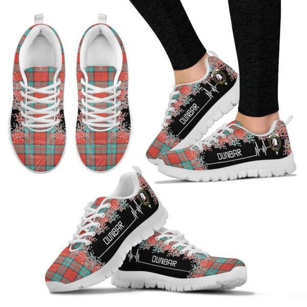 Dunbar Ancient Clan Sneaker, Scottish Tartan Dunbar Ancient Clans Sneaker Heartbeat Style - Image 3