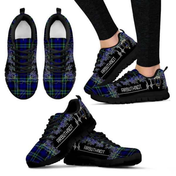 Arbuthnot Modern Clan Sneaker, Scottish Tartan Arbuthnot Modern Clans Sneaker Heartbeat Style - Image 4