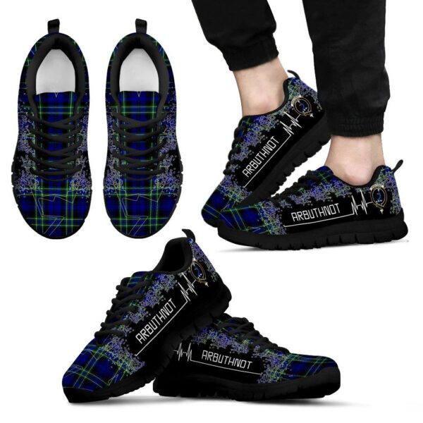 Arbuthnot Modern Clan Sneaker, Scottish Tartan Arbuthnot Modern Clans Sneaker Heartbeat Style - Image 2