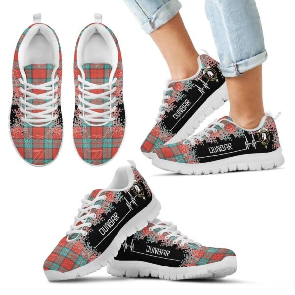 Dunbar Ancient Clan Sneaker, Scottish Tartan Dunbar Ancient Clans Sneaker Heartbeat Style - Image 5